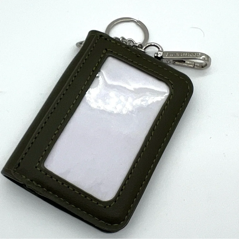 Steve Madden Olive Green Keychain Card Case Wallet NWOT
